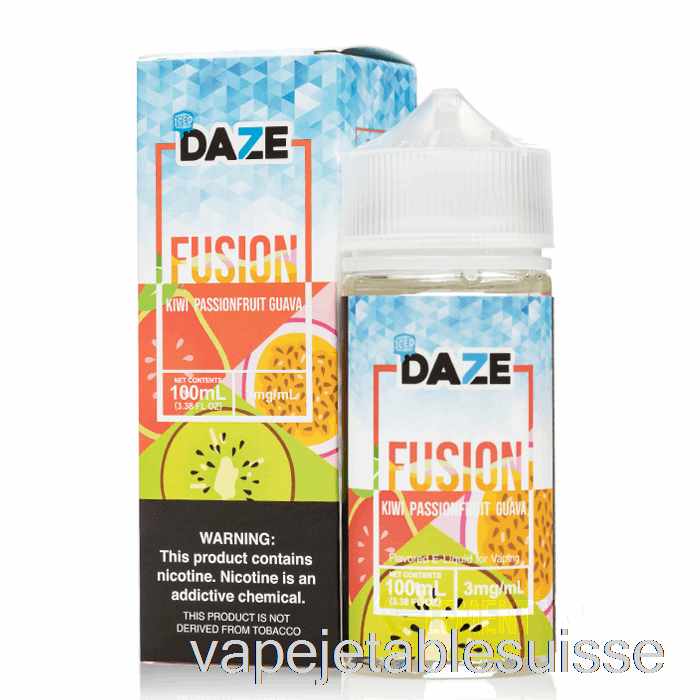 Vape Suisse Goyave Fruit De La Passion Kiwi Glacé - 7 Daze Fusion - 100ml 0mg
